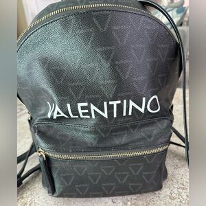 Valentino Black Leather Backpack